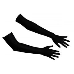 Cottelli saténové rukavice - čierne (S-L)
