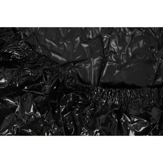 Fetiš - lakovaná plachta - s gumou - 220x220 cm (čierna)