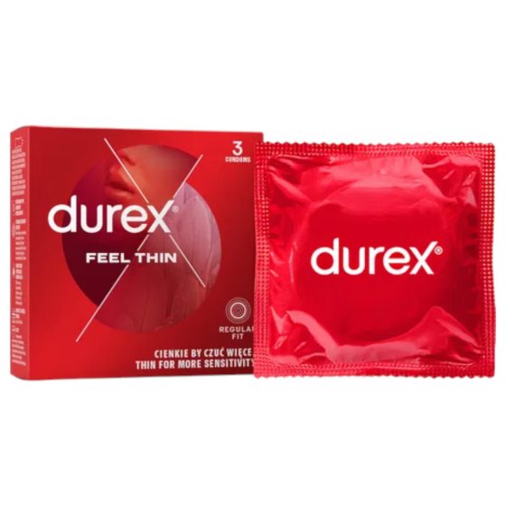 Durex Feel Thin - prirodzený pocit kondóm (3 ks)