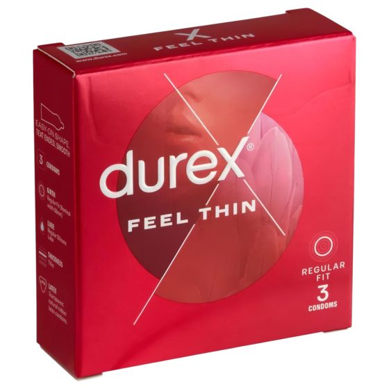 Durex Feel Thin - prirodzený pocit kondóm (3 ks)