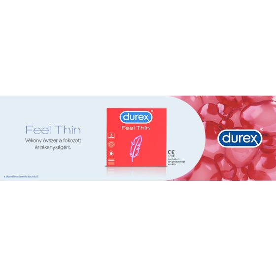 Durex Feel Thin - kondómy s realistickým pocitom (3ks)