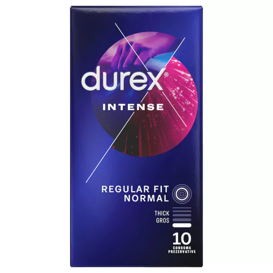 Durex Intense - kondóm s drážkami a bodkami (10 ks)