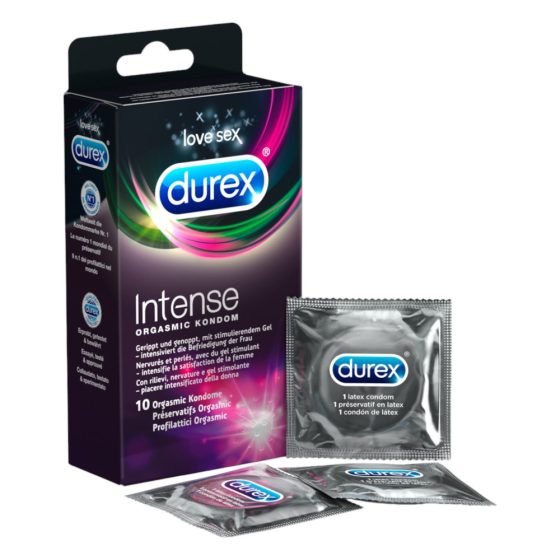 Durex Intense - vrúbkované a bodkované kondómy (10ks)