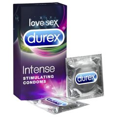 Durex Intense - rebrovaný a bodkovaný kondóm (10 ks)