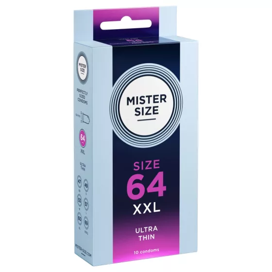 Mister Size - tenký kondóm - 64 mm - 10 ks