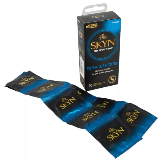Manix SKYN Extra Lubricated - extra lubrikovaný bezlatexový kondóm (10 ks)