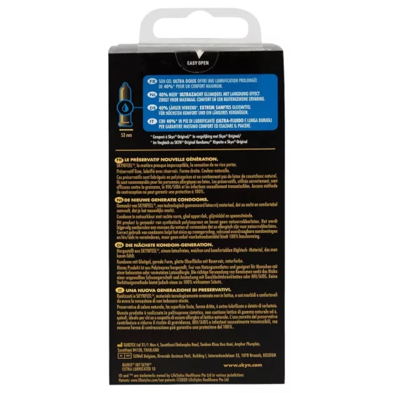 Manix SKYN Extra Lubricated - extra lubrikovaný bezlatexový kondóm (10 ks)
