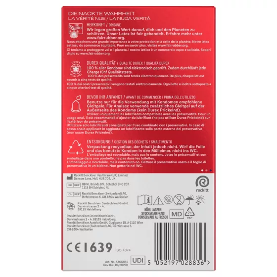 Durex - extra lubrikovaný kondóm (10 ks)