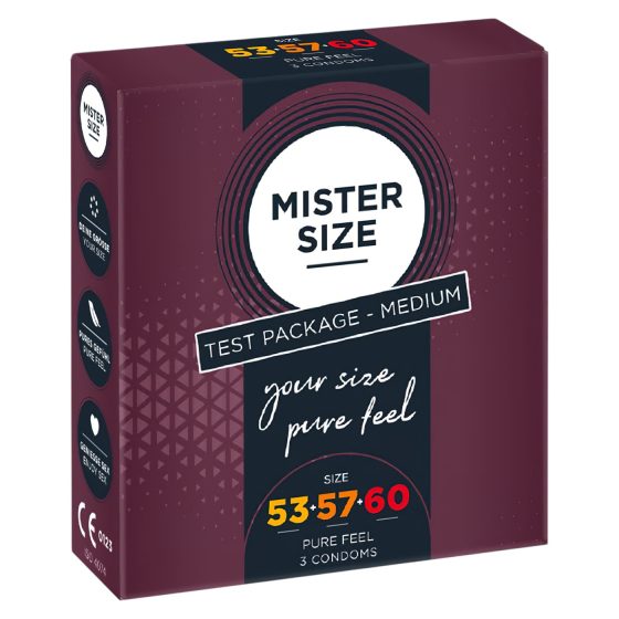 Mister Size kondómy Testovací Balíček - 3 ks