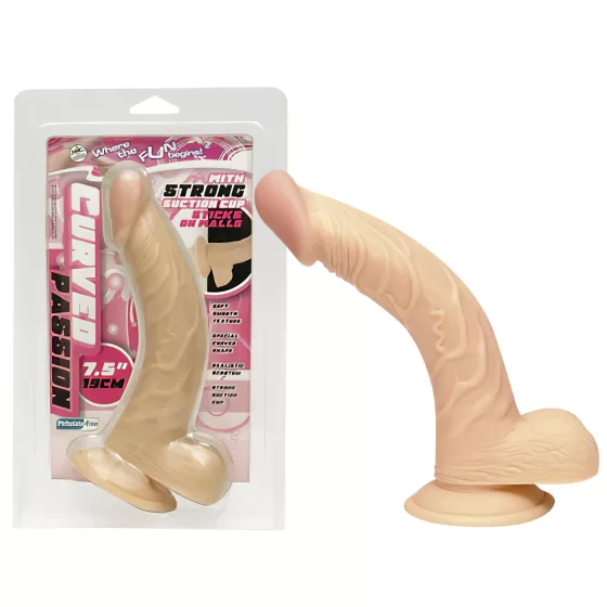 NMC - realistický ohýbaný dildo - 19 cm - telová farba