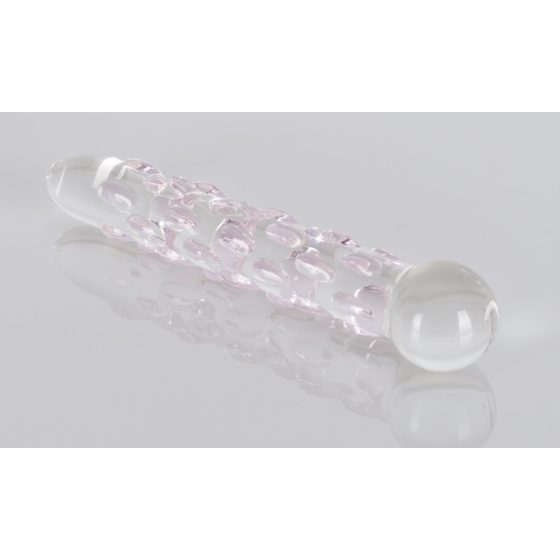 Pipedream Icicles No. 7 - sklenené dildo s perličkami