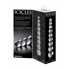   Pipedream Icicles No. 2 - sklenené guličkové dildo (priesvitné)
