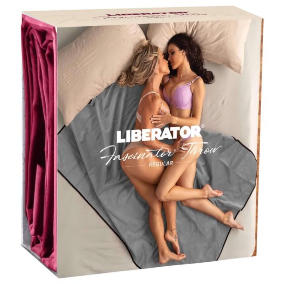 Liberator Fascinator Throw - mikrosatén sex pléd (červený)