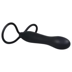 You2Toys - análny dildo a erekčný krúžok - čierny