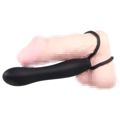 You2Toys - análny dildo a erekčný krúžok - čierny