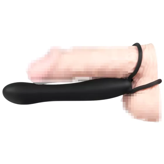 You2Toys - análny dildo a erekčný krúžok - čierny