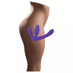   You2Toys - Triple, pripínateľné dildo bez popruhu (fialové)