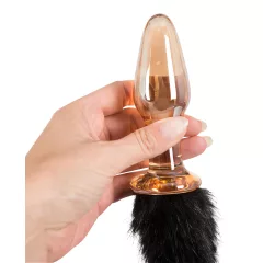 You2Toys - sklenený análny kolík s mačacím chvostíkom