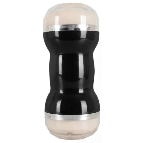 You2Toys - masturbátor vagína a anál - dvojitý - čierny