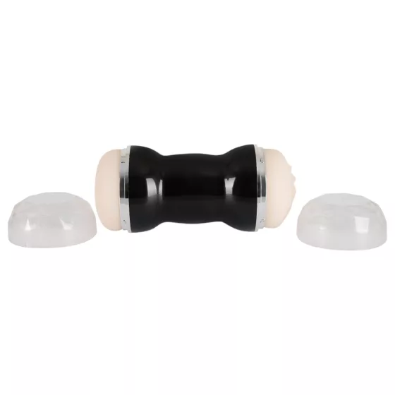 You2Toys - masturbátor vagína a anál - dvojitý - čierny