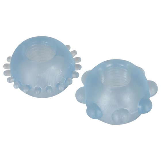 You2Toys - Duo krúžky na penis (priehľadná modrá)