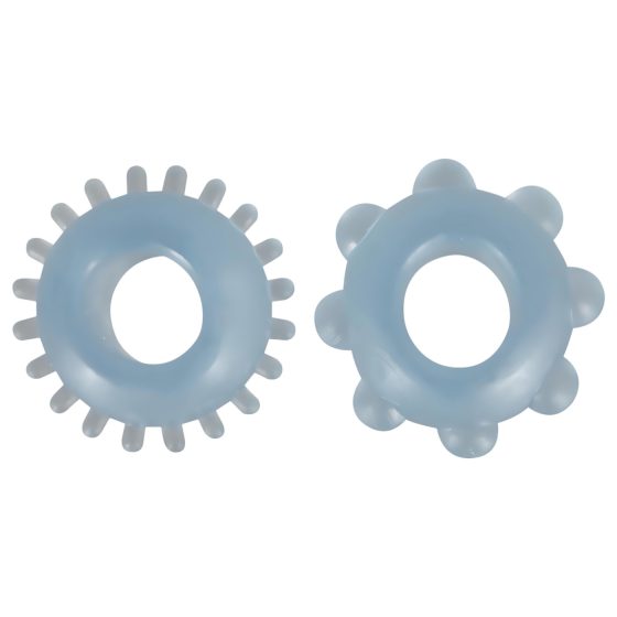 You2Toys - Duo krúžky na penis (priehľadná modrá)
