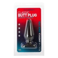   Doc Johnson Classic Butt Plug - análne dildo strednej veľkosti (čierne)