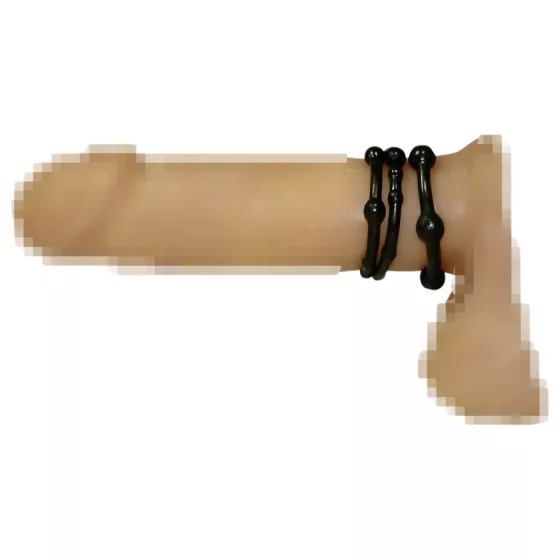 You2Toys - erekčný krúžok set - čierny - 3 ks