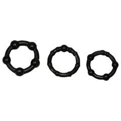 You2Toys - erekčný krúžok set - čierny - 3 ks