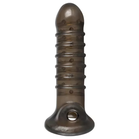 Rebel - návlek na penis s drážkami - sivý