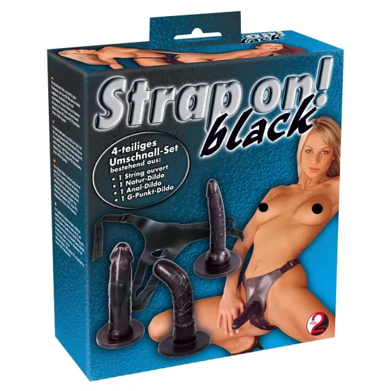 You2Toys - nasadzovací dildo set - čierna