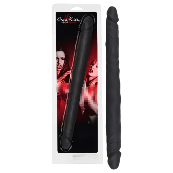 Bad Kitty - dvojité dildo - silikón - čierne