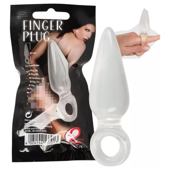 You2Toys - Finger Plug - análny kolík na prst (priehľadný)