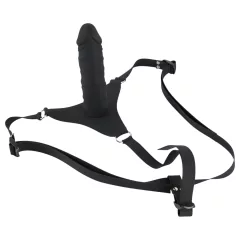   You2Toys - Silikónový Strap-On - pripínací dildo (čierny)