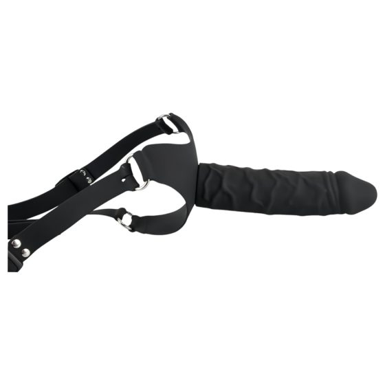 You2Toys - Silikónový Strap-On - pripínací dildo (čierny)