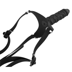   You2Toys - Silikónový Strap-On - pripínací dildo (čierny)