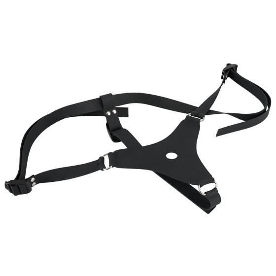 You2Toys - Silikónový Strap-On - pripínací dildo (čierny)