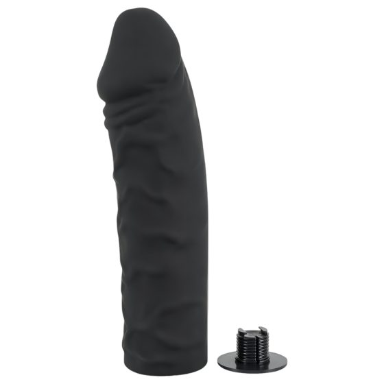 You2Toys - Silikónový Strap-On - pripínací dildo (čierny)
