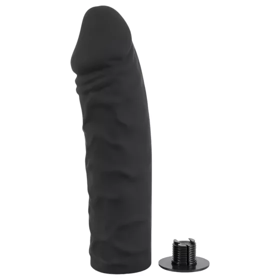 You2Toys - Silikónový Strap-On - pripínací dildo (čierny)
