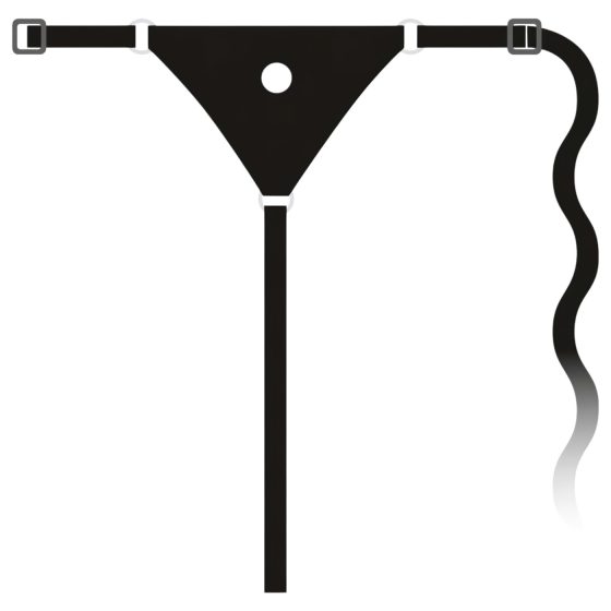 You2Toys - Silikónový Strap-On - pripínací dildo (čierny)