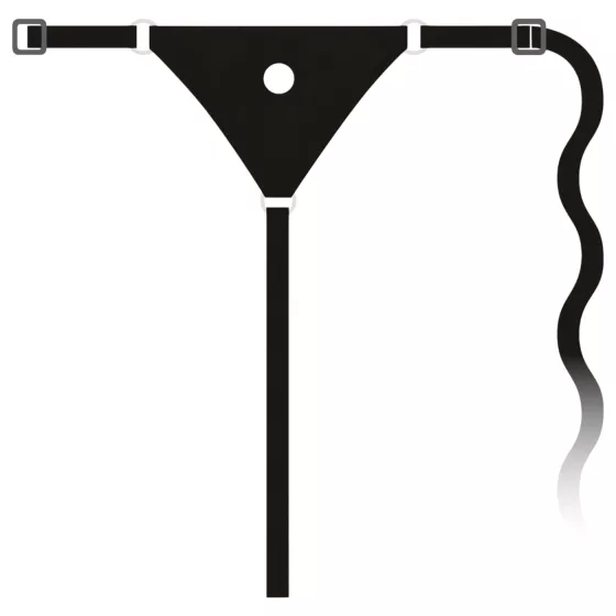 You2Toys - Silikónový Strap-On - pripínací dildo (čierny)