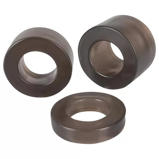 You2Toys - erekčný krúžok na penis a semenníky - sada - sivý