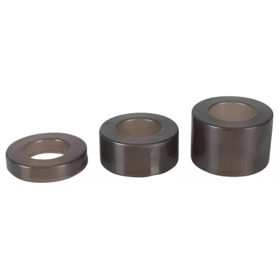 You2Toys - erekčný krúžok na penis a semenníky - sada - sivý