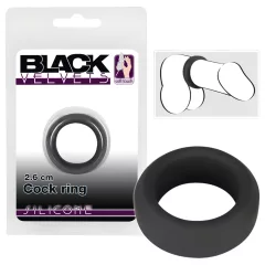   Black Velvets - erekčný krúžok hrubostenný 2,6 cm - čierny
