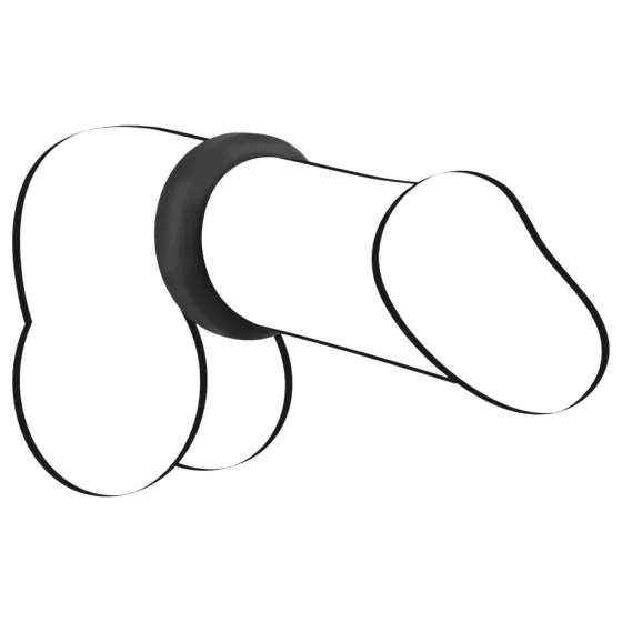Black Velvets - erekčný krúžok hrubostenný 2,6 cm - čierny