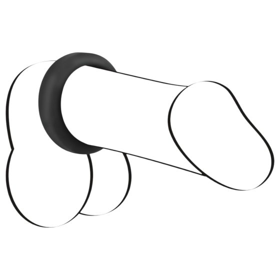 Black Velvet - hrubostenný erekčný krúžok (3,8 cm) - čierny