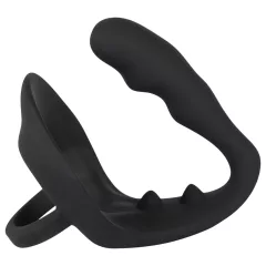   Black Velvets - análny dildo + krúžok na penis a semenníky (čierny)