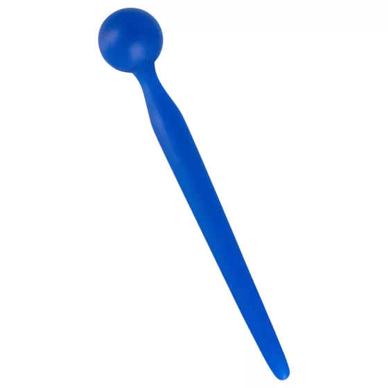 Dilator Sperm Stopper - dilatátor s guľôčkou - silikónový - modrý