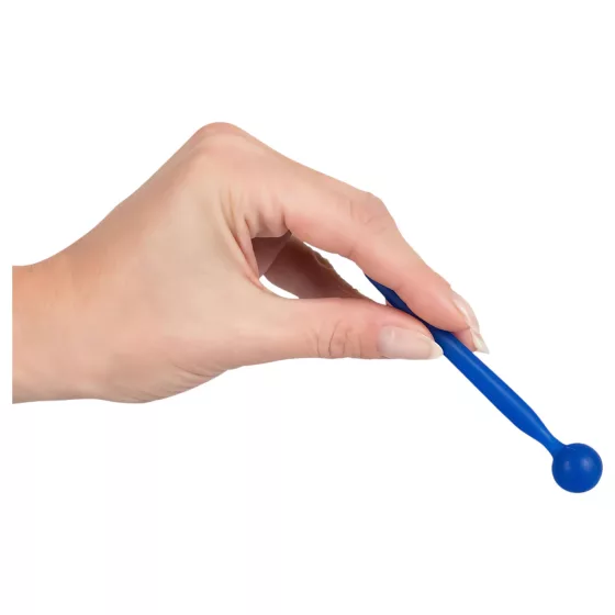 Dilator Sperm Stopper - dilatátor s guľôčkou - silikónový - modrý