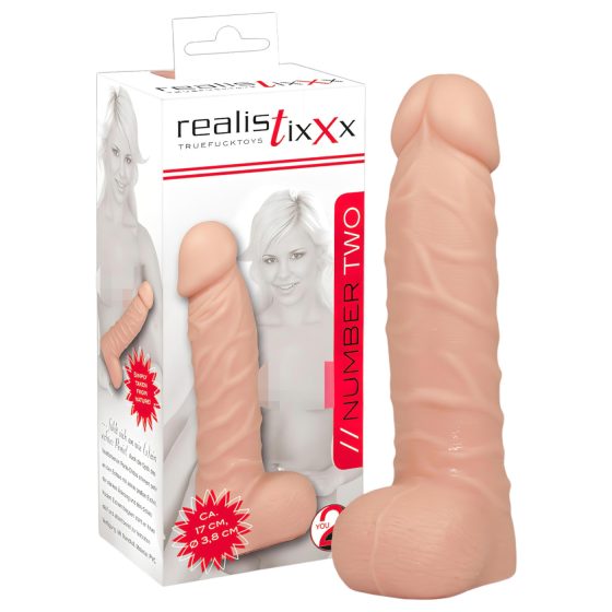 realistixxx - dildo na prísavku - realistický tvar - telová farba